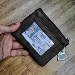 Genuine Leather Women's Coin Purse with key Ring